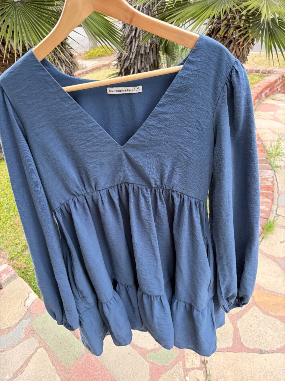 Abercrombie & Fitch Tiered Babydoll Dress – Size XS 🩵
